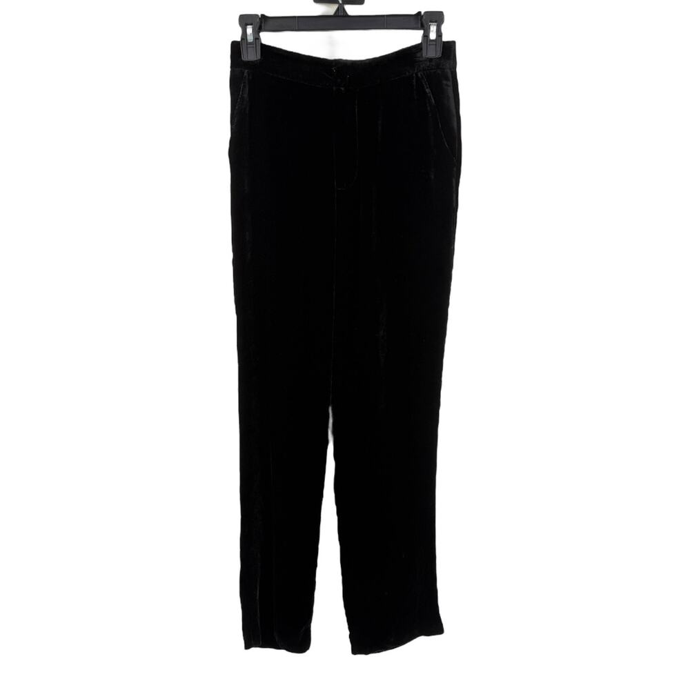 L'Agence pants Rebel Velvet Trouser black size 0 - Picture 2 of 8